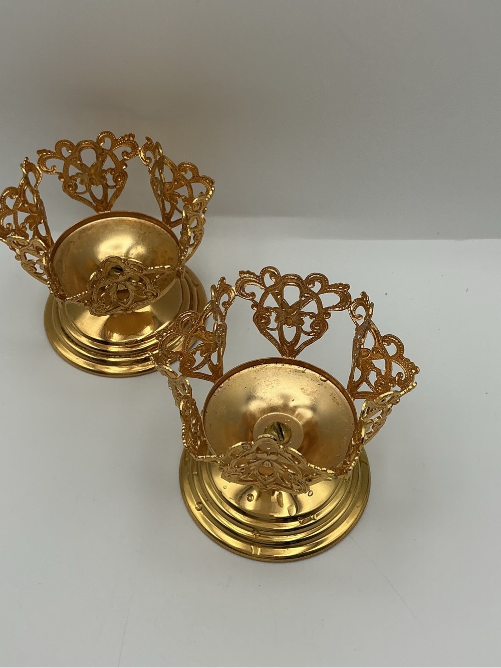 Gold Decorative Vintage CandleHolders – Elegant Filigree Set